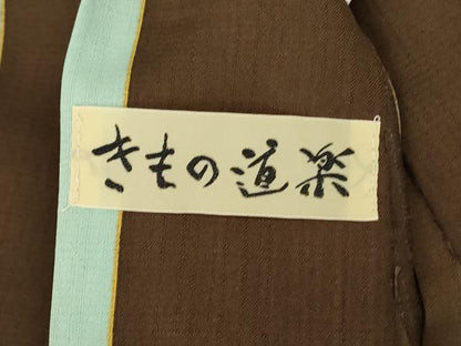 平和屋着物＊夏物 小紋 紗 縞 洗える着物 AABG5497jd