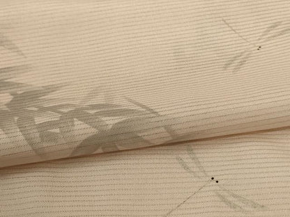 平和屋着物＊夏物 小紋 絽 笹文 蜻蛉 正絹 逸品 AABG5507jd