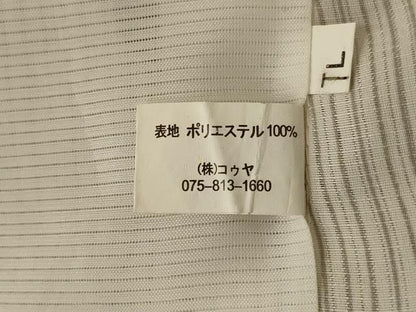 平和屋着物＊夏物　小紋　縦絽　猫　ロング丈　洗える着物　AABG5508jd