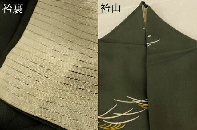 平和屋着物＊夏物 銀座 志ま亀 小紋 絽 ススキ たとう紙付き 正絹 逸品 AABG5512jd