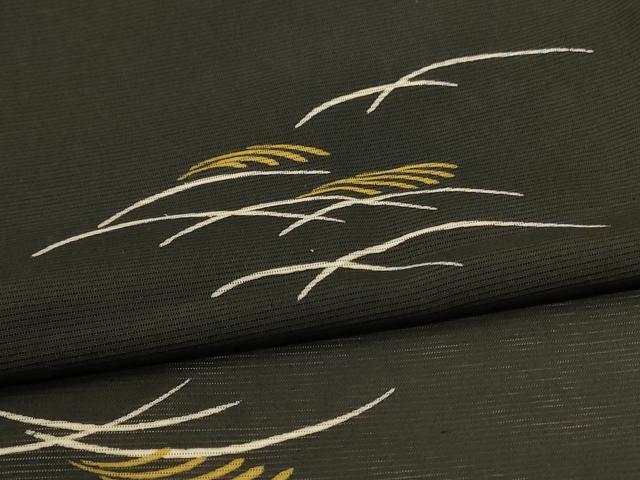 平和屋着物＊夏物 銀座 志ま亀 小紋 絽 ススキ たとう紙付き 正絹 逸品 AABG5512jd