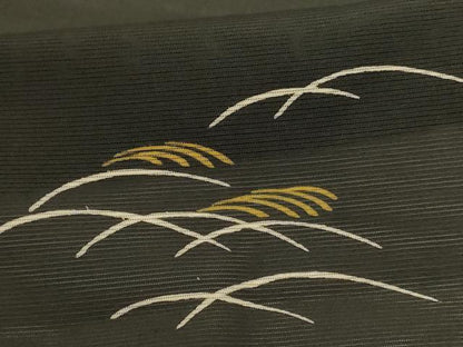 平和屋着物＊夏物 銀座 志ま亀 小紋 絽 ススキ たとう紙付き 正絹 逸品 AABG5512jd