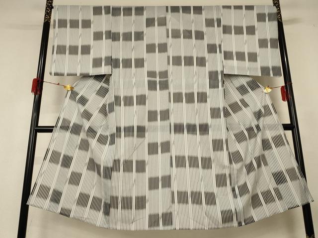平和屋着物＊夏物 男性 小紋 絽 変わり縞 洗える着物 AABG5524jd