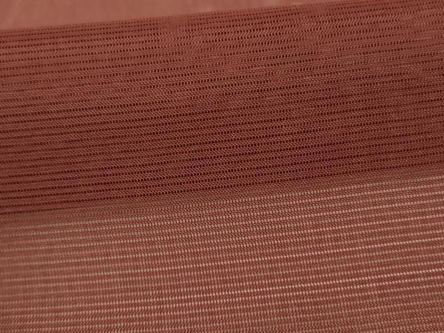 平和屋着物＊夏物 男性 色無地 アンサンブル 絽 赤褐色 正絹 逸品 AABG5526jd