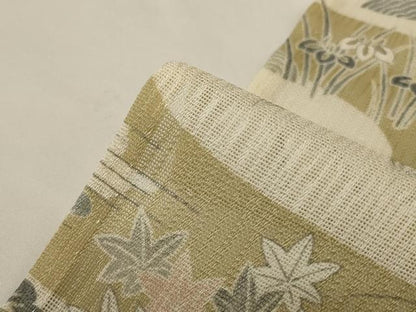 平和屋着物＊夏物 訪問着 紗 風景文 正絹 逸品 AABG5537jd