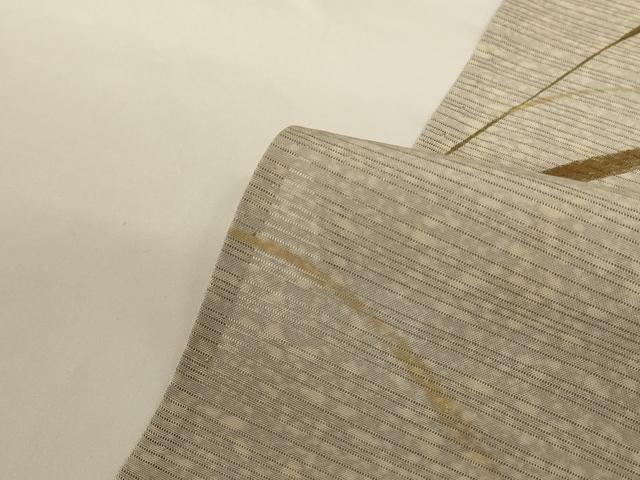 平和屋着物＊夏物 訪問着 絽 枝葉文 暈し染め 金糸 金彩 正絹 逸品 AABG5543jd
