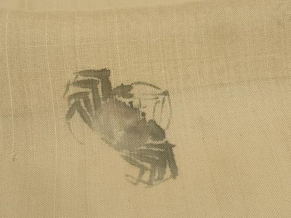 平和屋着物＊夏物 訪問着 紗 手描き 蟹 正絹 逸品 AABG5550jd