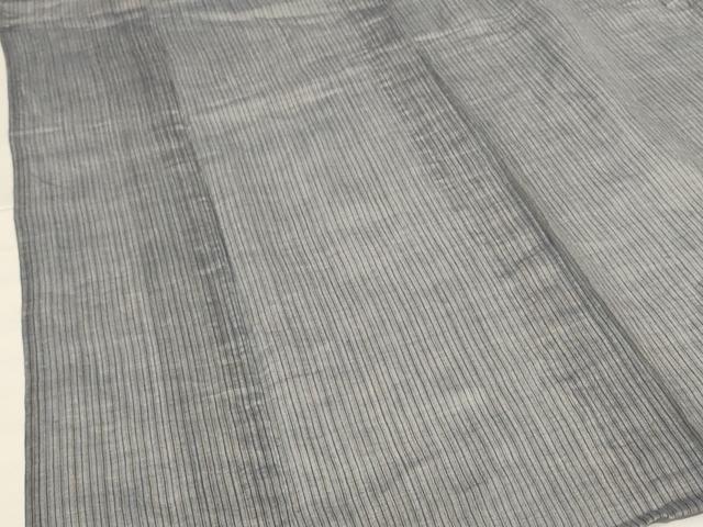平和屋着物＊夏物 小千谷ちぢみ 縞 綿麻 逸品 AABG5552jd