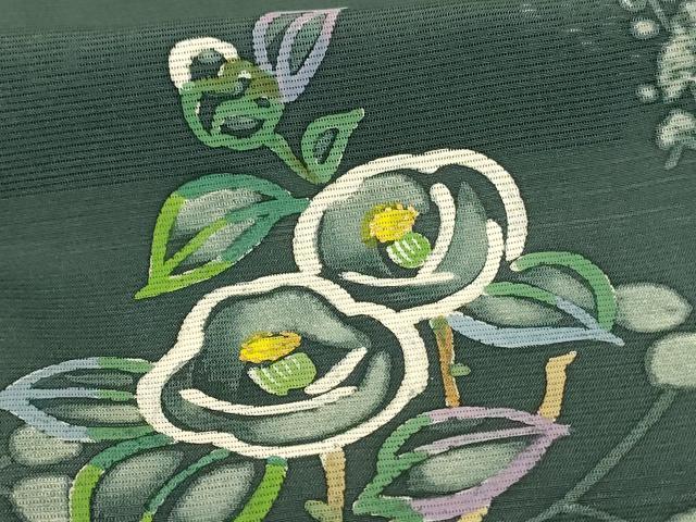 平和屋着物＊夏物 訪問着 絽 手描き 草花文 金彩 小田急百貨店扱い 正絹 逸品 AABG5557jd