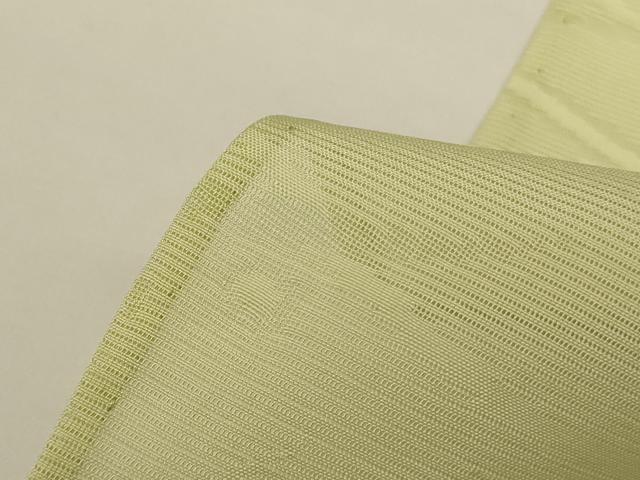 平和屋着物＊夏物 色無地 絽 芝紋紗 女郎花色 正絹 逸品 AABG5558jd