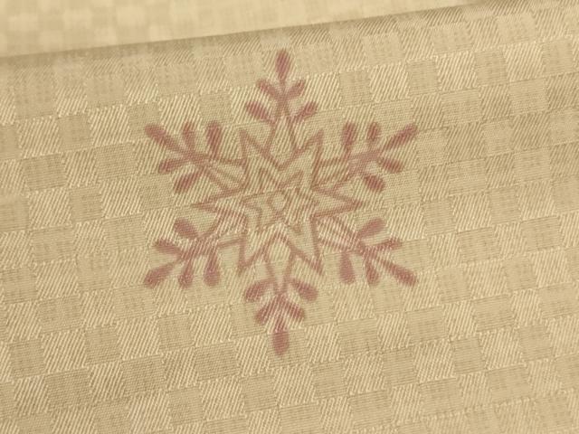平和屋着物▽小紋　単衣　雪の結晶　洗える着物　AABG5561jd