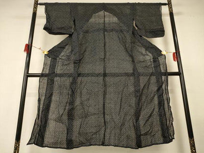平和屋着物＊夏物 重要無形文化財 本場宮古上布 絣柄 苧麻 逸品 AABG5565jd