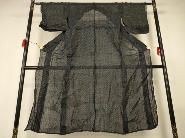 平和屋着物＊夏物 重要無形文化財 本場宮古上布 絣柄 苧麻 逸品 AABG5565jd