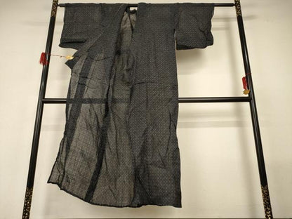 平和屋着物＊夏物 重要無形文化財 本場宮古上布 絣柄 苧麻 逸品 AABG5565jd