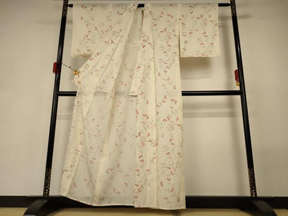 平和屋着物＊夏物 小紋 絽 萩文 正絹 逸品 未使用 AABG5569jd