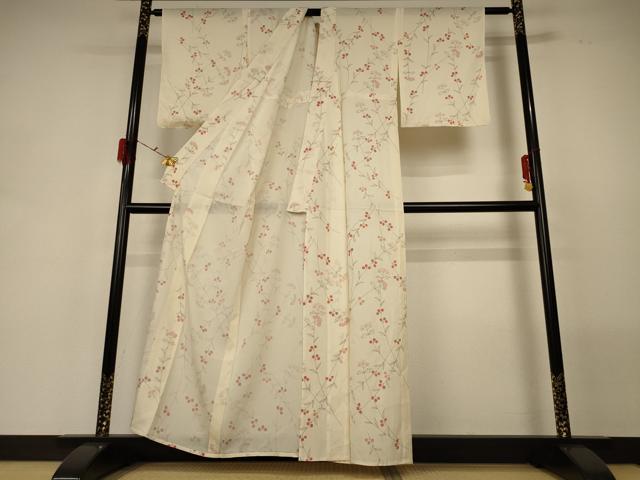 平和屋着物＊夏物 小紋 絽 萩文 正絹 逸品 未使用 AABG5569jd