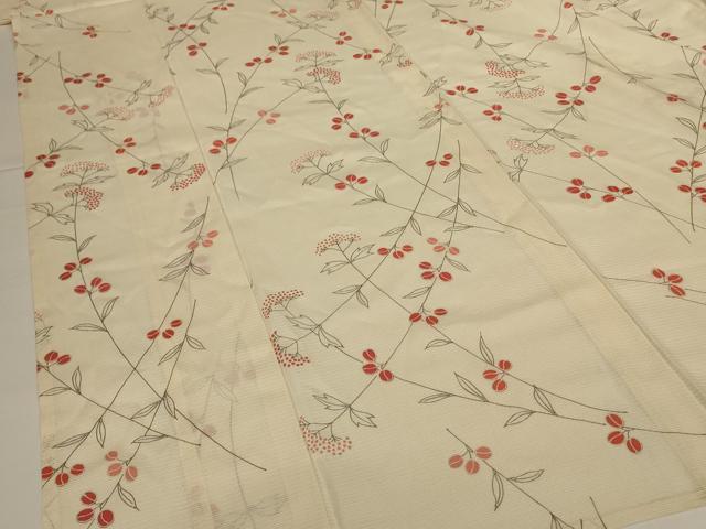 平和屋着物＊夏物 小紋 絽 萩文 正絹 逸品 未使用 AABG5569jd