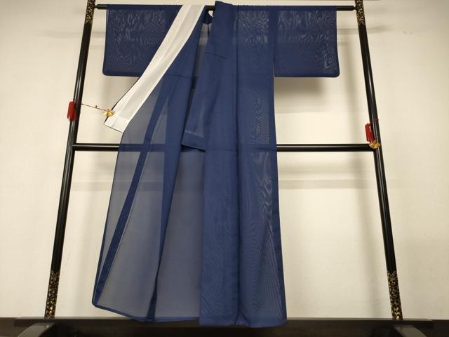 平和屋着物＊夏物 色無地 絽 青褐色 正絹 逸品 AABG5572jd