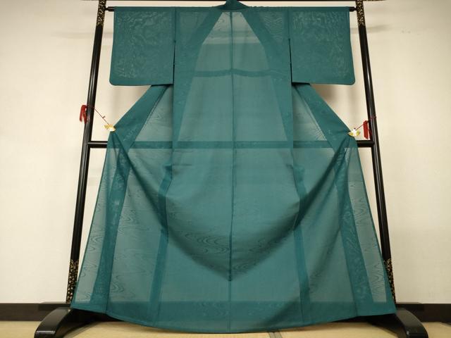 平和屋着物＊夏物 色無地 絽 流水文紗 天鵞絨色 正絹 逸品 AABG5573jd