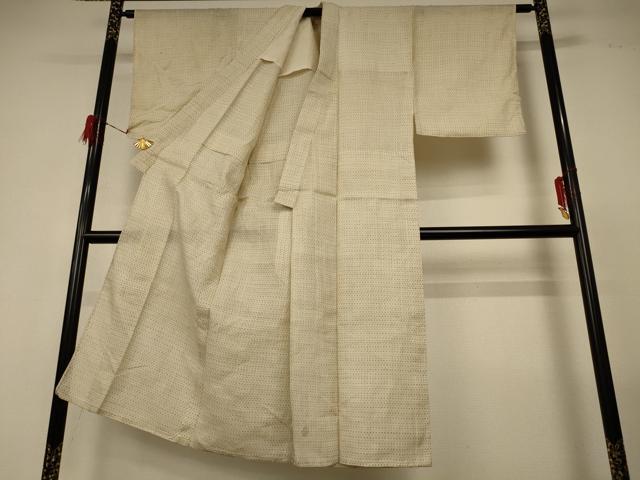 平和屋着物＊極上 夏物 男性 沖縄県無形文化財指定 本場八重山上布 絣柄 麻 逸品 AABG5574jd