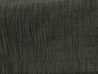 平和屋着物＊夏物 色無地 ちぢみ織 黒緑色 正絹 逸品 AABG5576jd