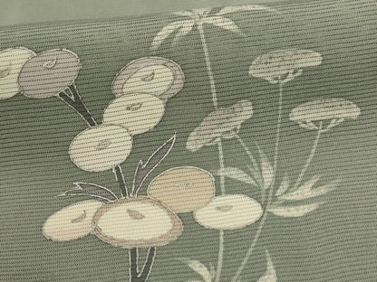 平和屋着物＊夏物 訪問着 絽 草花文 銀彩 正絹 逸品 AABG5577jd