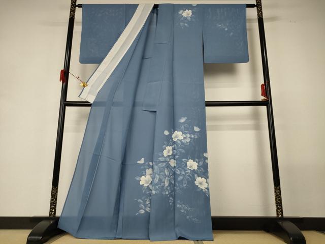 平和屋着物＊夏物 訪問着 絽 草花文 正絹 逸品 AABG5578jd