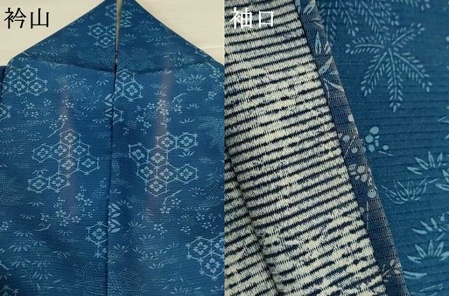 平和屋着物＊夏物 小紋 絽 松竹梅 正絹 逸品 AABG5580jd