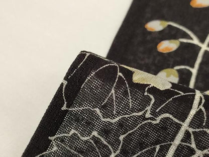 平和屋着物＊夏物 ファッションデザイナー 花井幸子 訪問着 紗 草花文 小田急百貨店扱い 正絹 逸品 AABG5582jd