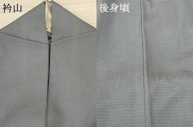 平和屋着物＊夏物 色無地 絽縮緬 薄墨色 正絹 逸品 AABG5583jd