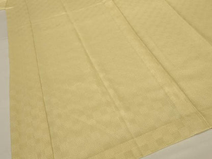 平和屋着物＊夏物　長襦袢　市松文様　淡黄色　正絹　逸品　AABG5586jd