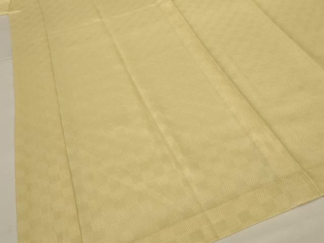 平和屋着物＊夏物　長襦袢　市松文様　淡黄色　正絹　逸品　AABG5586jd