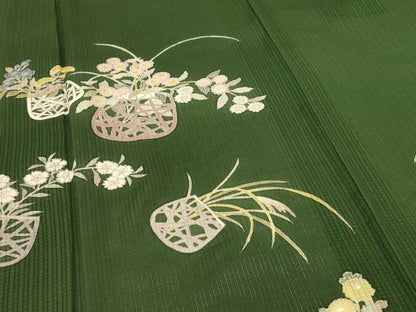 平和屋着物＊夏物 訪問着 変わり絽 飾花文 正絹 逸品 AABG5590jd