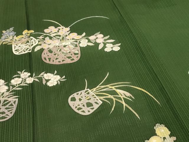 平和屋着物＊夏物 訪問着 変わり絽 飾花文 正絹 逸品 AABG5590jd