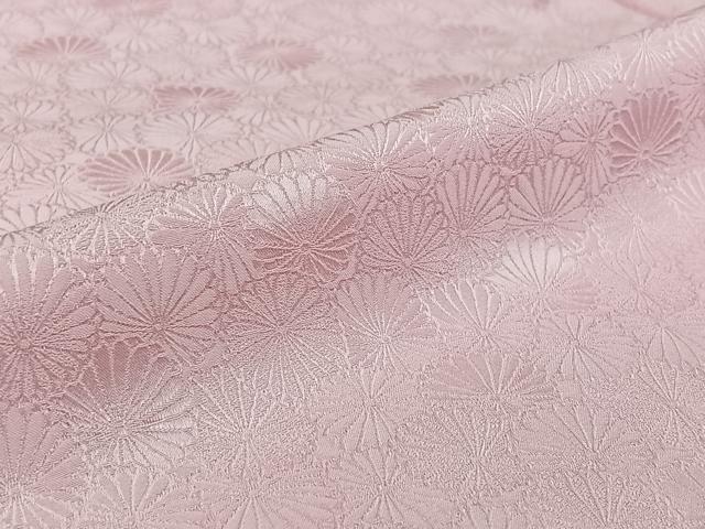 平和屋着物▽上質な色無地 単衣 花づくし地紋 撫子色 ロング丈 正絹 逸品 AABG5602jh