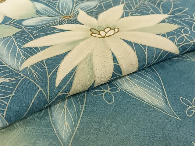平和屋着物▽訪問着　単衣　草花文　暈し染め　正絹　逸品　AABG5604jh
