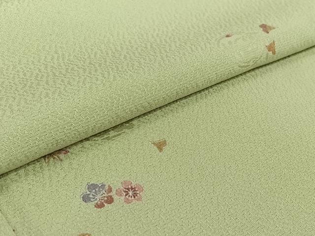 平和屋着物▽小紋　単衣　舞花文　洗える着物　AABG5609jh