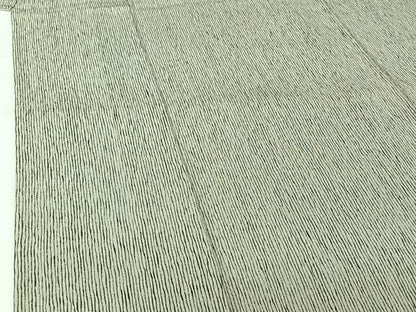 平和屋着物▽上質な小紋 単衣 よろけ縞 正絹 逸品 AABG5619jh