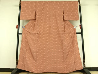 平和屋着物▽上質な小紋 単衣 花づくし 正絹 逸品 AABG5623jh