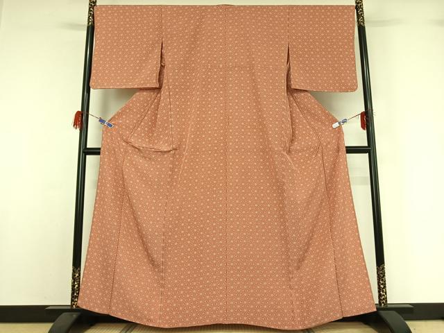 平和屋着物▽上質な小紋 単衣 花づくし 正絹 逸品 AABG5623jh