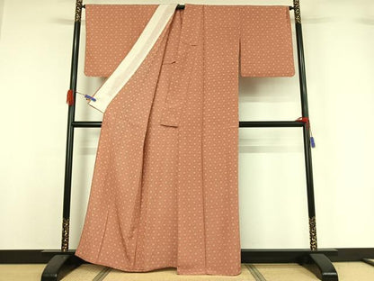 平和屋着物▽上質な小紋 単衣 花づくし 正絹 逸品 AABG5623jh