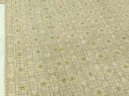 平和屋着物▽本塩沢 単衣 幾何学文様 正絹 逸品 AABG5626jh