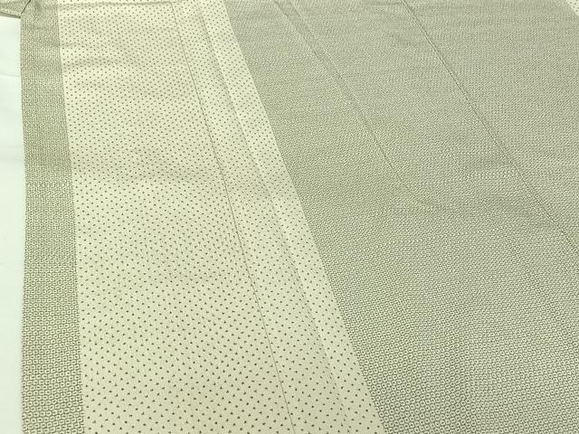 平和屋着物▽本塩沢　単衣　蚊絣　松坂屋扱い　正絹　逸品　AABG5629jh
