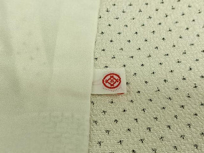 平和屋着物▽本塩沢　単衣　蚊絣　松坂屋扱い　正絹　逸品　AABG5629jh