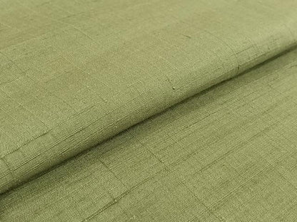 平和屋着物▽上質な紬 単衣 柳葉色 正絹 逸品 AABG5631jh