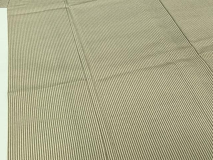 平和屋着物▽本塩沢 単衣 縞 大丸謹製 証紙付き 正絹 逸品 AABG5632jh
