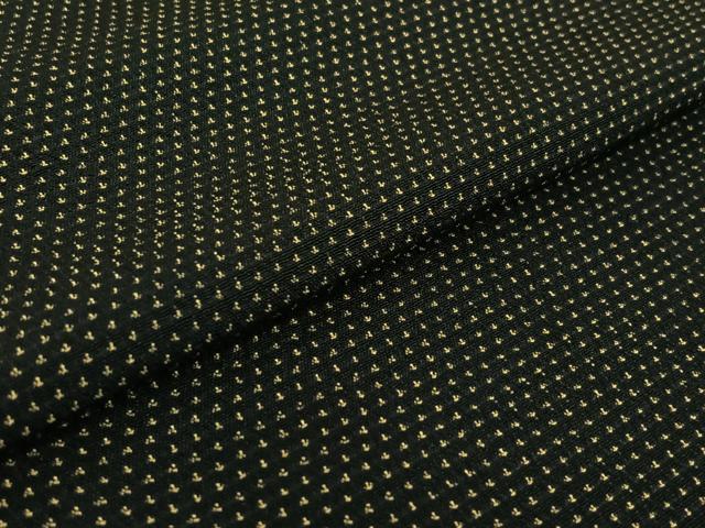 平和屋着物▽本塩沢　単衣　蚊絣　黒地　さが美扱い　正絹　逸品　AABI4451ck