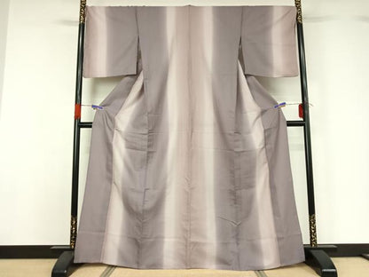 平和屋着物▽小紋 単衣 霞文 暈し染め 洗える着物 AABG5644jh