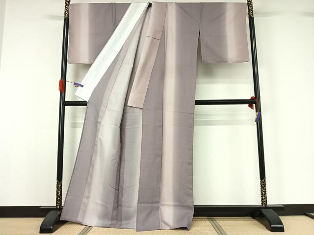 平和屋着物▽小紋 単衣 霞文 暈し染め 洗える着物 AABG5644jh