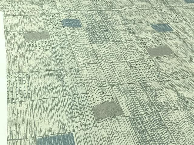 平和屋着物▽小紋 単衣 幾何学文様 洗える着物 AABG5645jh